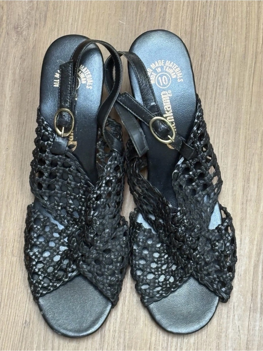 Women's Gallenkamp Black Sandals Slingback Size 10